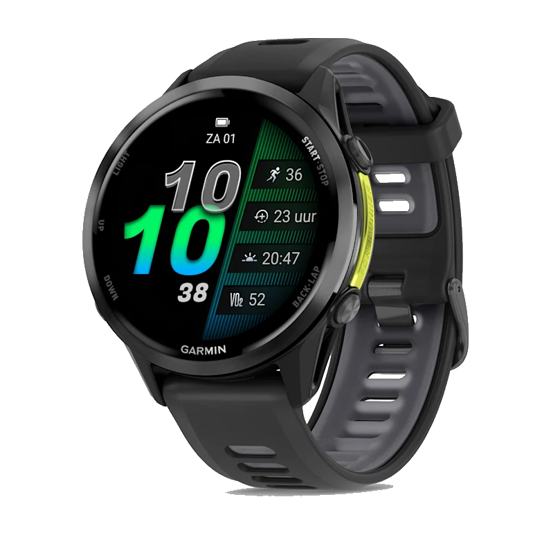 Garmin Forerunner 970 carbon grey zwart - HRM 600 XS-S