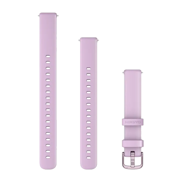 Lily 2 banden (14 mm) Lilac siliconen met lilac hardware