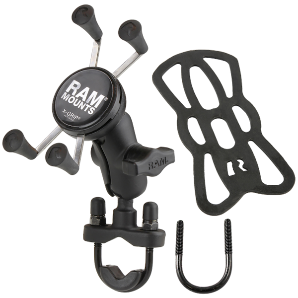 RAM houderset met X-grip stuurknobbel korte knijper