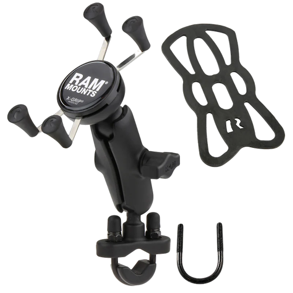 RAM houderset met X-grip stuurknobbel standaard knijper