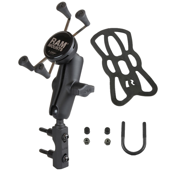 RAM houderset met X-grip stuurhouder universeel standaard knijper
