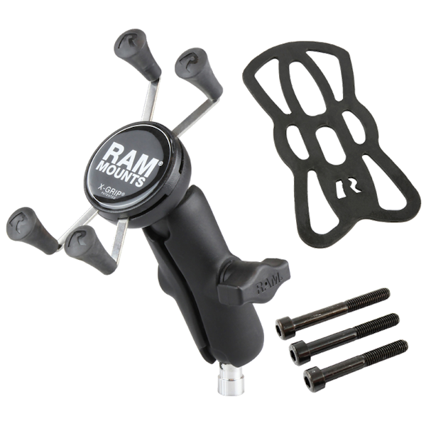 RAM houderset met X-grip M8 bout standaard knijper