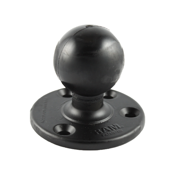 RAM Ronde plaat D-size 2,25 inch rubber bal
