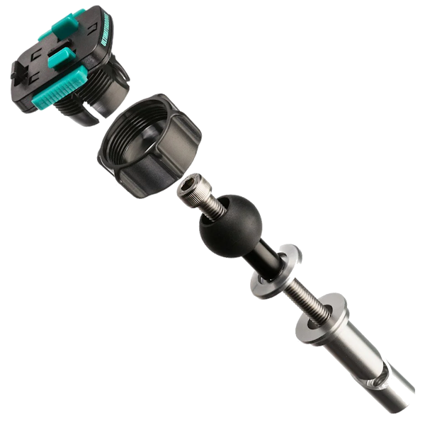Balhoofdsteun UA met 1 inch bol en 3 sprong adapter