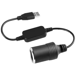 Converter USB naar female 12V plug