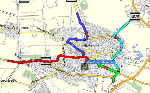 routekaart_hilversum